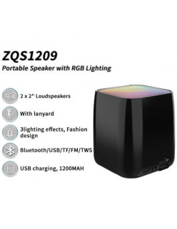 Mini haut parleur portable avec lumiére RGB ZQS1209